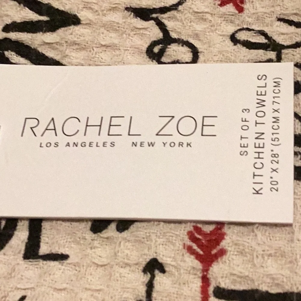 Rachel Zoe Valentine Kitchen Towels - set of 3